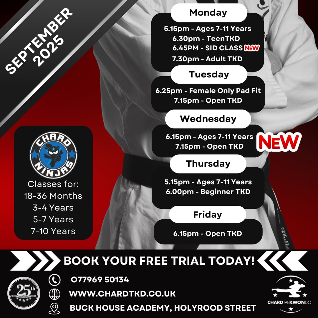 Term Time Timetable for Chard TKD